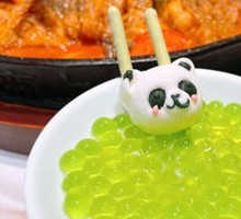 Green Grape Ice Tofu Pudding