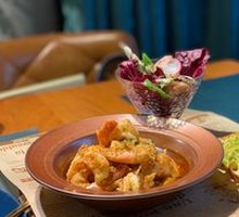 Garlic Shrimp with French Bread Croutons
