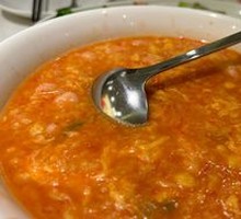 Tomato Shrimp Dumpling Soup