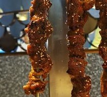 Grilled Pork with Large Skewers
