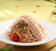 Crab Stick Tomato Meat Sauce Pasta