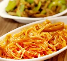 Spicy Enoki Mushrooms