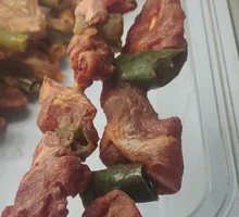 Green Pepper and Pork Rib Skewers