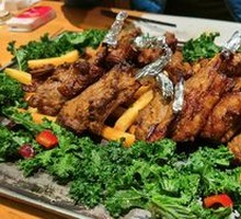 Grilled Whole Rack of French Lamb Chops