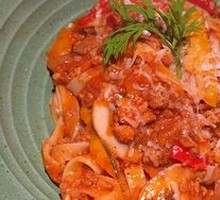 Homemade Italian Beef Wide Noodles