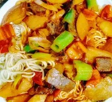 Potato and Chicken Noodles
