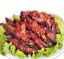 Braised Chicken Feet with Tiger Skin