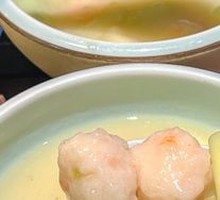 Milk Soup with Lotus Stem and Shrimp Paste