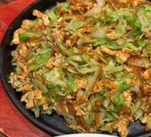 Iron Plate Stir-Fried Cabbage with Vermicelli