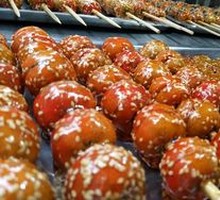 Red Bean Candy Apples