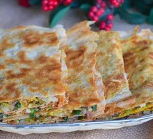 Egg and Peanut Shoots Pancake