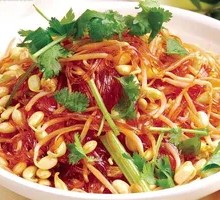 Stir-fried Glass Noodles with Mung Bean Sprouts