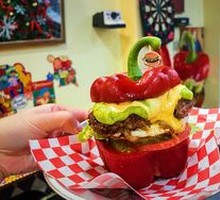 Colorful Pepper Beef Burger