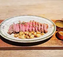 Grilled Wagyu Sirloin Steak with Bone Marrow Sauce