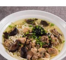 Health-Preserving Chicken Noodle Soup with Mushrooms