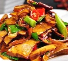 Braised Ear Tips with Fried Tofu Sheets