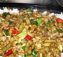 Minced Pork with Sour Beans over Rice