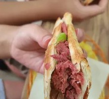 One-Bite Donkey Meat Burger