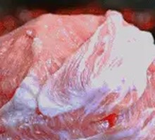 Tender Meat Slices with Big Knife