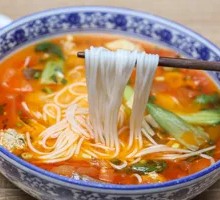 Tomato Cod Noodle Soup