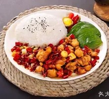 辣子鸡块盖浇饭