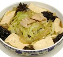Braised Cabbage, Tofu, Vermicelli and Pork