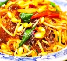 Stir-fried Glass Noodles with Mung Bean Sprouts