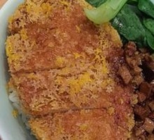 Fried Chicken with Braised Pork Rice