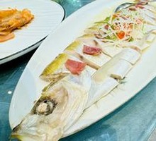 Scallion and Ham Steamed White Fish