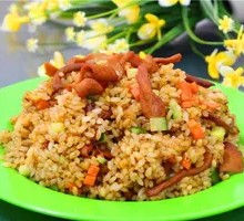 Braised Duck Intestine Fried Rice