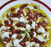 Hot-Flashed Black Fish with Pickled Cabbage