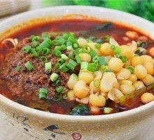 Spicy Broad Noodles with Pea Paste