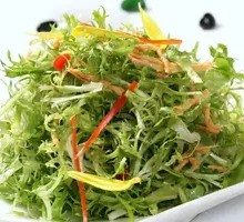 Bitter lettuce with sesame noodles