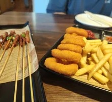 Fried Chicken Strips with French Fries