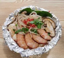 Aluminum Foil Fresh Shrimp Rice Noodles