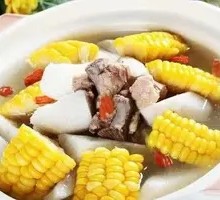 Braised Pork Ribs with Yam and Corn