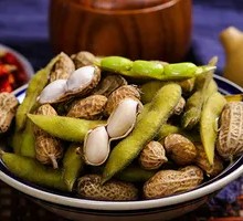 Salted Edamame and Peanuts