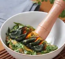 Spicy Eggplant with Preserved Egg and Chili