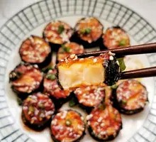 Fish Roe and Crab Stick Sushi Roll