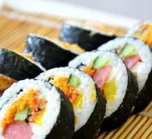 Meat Floss Sushi Drink and Fries