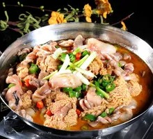 Stewed Fish Offal in Pot