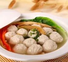 Pork and Chicken Meatball Soup