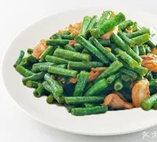 Stir-Fried Green Beans with Pork over Rice