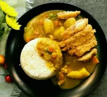 Black Pepper Pork Cutlet Curry Rice