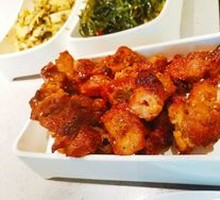 Grilled Pork with Large Skewers