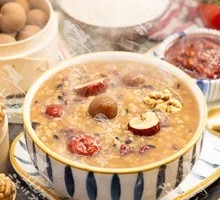 Walnut, Longan, and Red Date Porridge