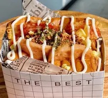 Grilled Luncheon Meat Cheese Thick Omelette Sandwich