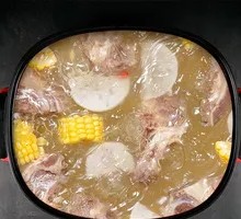 Bone Soup Pot with Ingredients