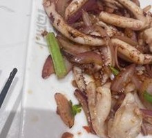 Grilled Squid on Iron Plate