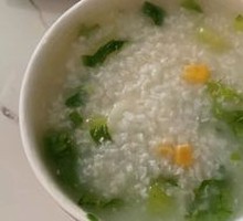 Spinach Yam Corn Porridge